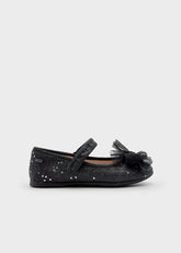 Baleta Merceditas Glitter Negro Mayoral